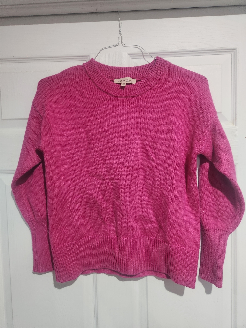 Philosophy Hot Pink Crewneck Sweater